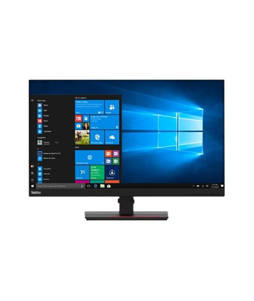 Lenovo, ThinkVision, T27q-20, 27", IPS, QHD, 16:9, 60 Hz, 4 ms, 2560 x 1440 pixels, 350 cd/m², HDMI ports quantity 1 x HDMI 1