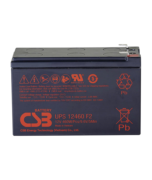 CSB Battery Battery 12V, 9Ah, AGM | UPS12460F2 | 460 W CSB Battery Battery 12V, 9Ah, AGM | UPS12460F2 | 460 W