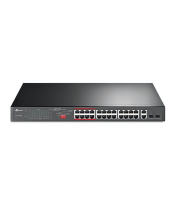 TP-LINK 24-Port Gigabit Switch TL-SL1226P	 10/100/1000 Mbps (RJ-45), Unmanaged, Rackmountable, Ethernet LAN (RJ-45) ports 24