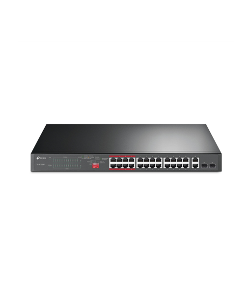 TP-LINK 24-Port Gigabit Switch TL-SL1226P	 10/100/1000 Mbps (RJ-45), Unmanaged, Rackmountable, Ethernet LAN (RJ-45) ports 24