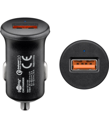 Goobay Quick Charge QC3.0 USB car fast charger USB 2.0 Female (Type A), Cigarette lighter Male