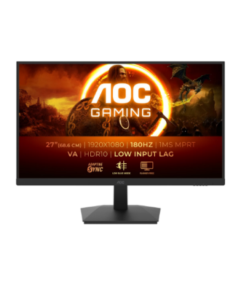 AOC 27G15N2, 27", VA, FHD, 16:9, 180 Hz, 1 ms, 1920 x 1080 pixels, 300 cd/m², HDMI ports quantity 1, Warranty 36 month(s)