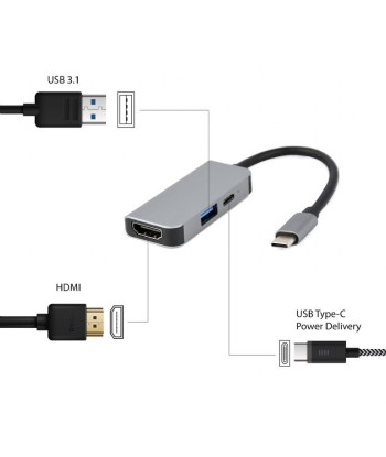 3-in-1 USB Type-C adapter
