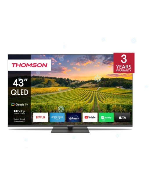 TV THOMSON 43" 4K/Smart QLED 3840x2160 Bluetooth Google TV 43QG5C14 TV THOMSON 43" 4K/Smart QLED 3840x2160 Bluetooth Google TV 43QG5C14