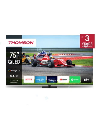 ТВ THOMSON 75" 4K/Smart QLED 3840x2160 Wireless LAN Bluetooth Google TV Black 75QG7C14