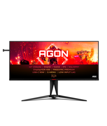 AOC AG405UXC, IPS, WQHD, 21:9, 144 Hz, 1 ms, 3440 x 1440 pixels, 350 cd/m², HDMI ports quantity 2, Black