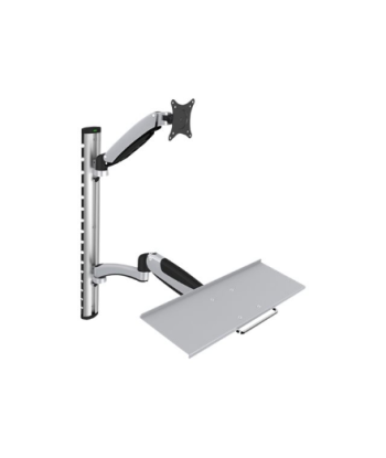Digitus, Wall mount, Workstation, Adjustable Height, Tilt, Swivel, 27", Maximum weight (capacity) 6 kg, Silver