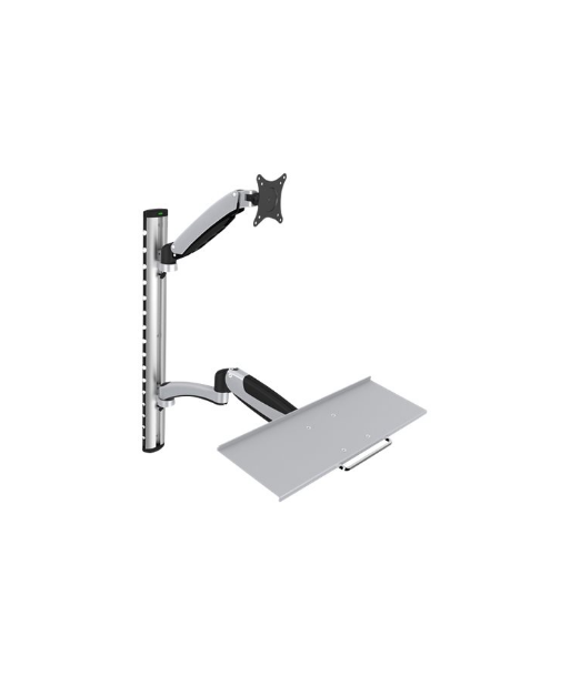 Digitus, Wall mount, Workstation, Adjustable Height, Tilt, Swivel, 27", Maximum weight (capacity) 6 kg, Silver