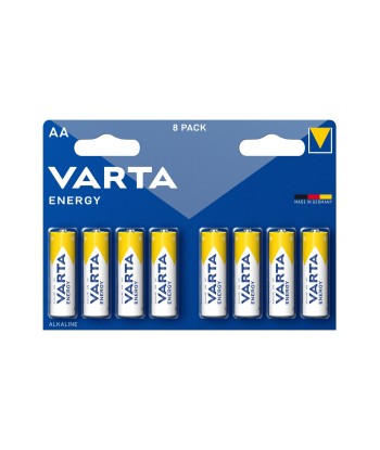 Комплект батареек Varta AA, LR06, 1.5V Energy, 8 шт. в упаковке