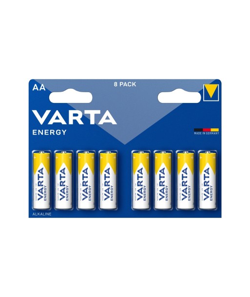 Patareid Varta AA, LR06, 1.5V Energy, 8 tk. pakis Patareid Varta AA, LR06, 1.5V Energy, 8 tk. pakis