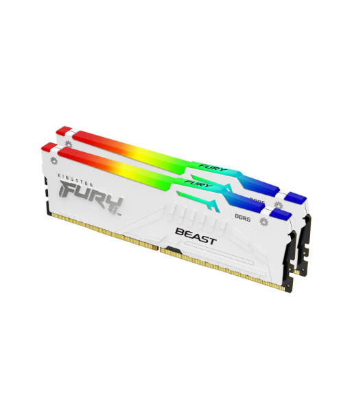 Kingston KF564C32BWEAK2-32 32GB 6400MT/s DDR5 CL32 DIMM (Kit of 2) FURY Beast White RGB EXPO | Kingston Kingston KF564C32BWEAK2-32 32GB 6400MT/s DDR5 CL32 DIMM (Kit of 2) FURY Beast White RGB EXPO | Kingston
