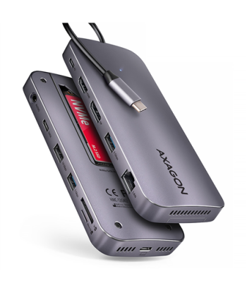 AXAGON USB-C 10Gbps GEN2COMBO 12in1 Hub | HMC-12GM2