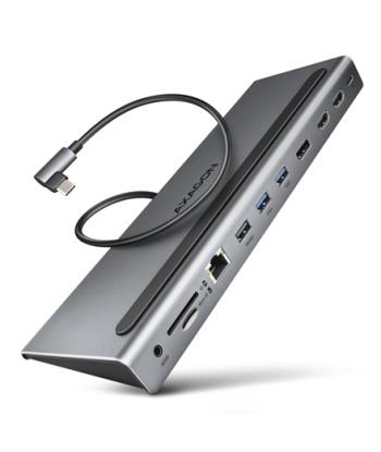AXAGON USB-C 5Gbps TRIPLE 4K DISPLAY 11in1 Hub | HMC-4KX3