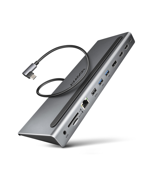 AXAGON USB-C 5Gbps TRIPLE 4K DISPLAY 11in1 Hub | HMC-4KX3
