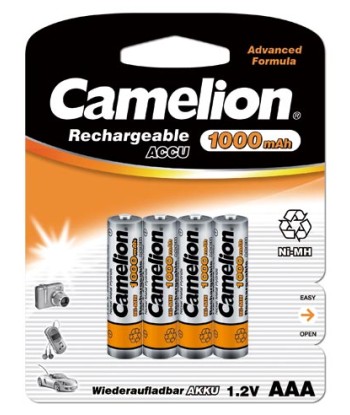 Camelion AAA/HR03, 1000 mAh, Rechargeable Batteries Ni-MH, 4 pc(s)