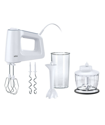 Braun, MultiMix 3 Hand Mixer, HM 3135 WH, Hand Mixer, 500 W, Number of speeds 5, Turbo mode, White