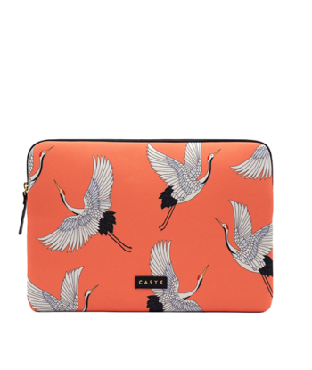 Casyx, SLVS-000006, Casyx for MacBook, Fits up to size 13 ”/14", Sleeve, Coral Cranes, Waterproof