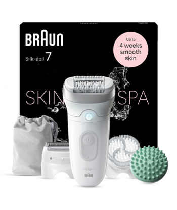 Naiste raseerija Braun, Silk-épil SE7-081, Operating time (max) 40 min, Number of power levels 1, Wet & Dry, White