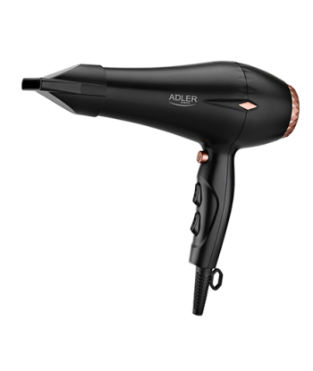 Adler AD 2244 Föön - 2000W, Ionic, 3 Temperatuuri, Hajuti - Must