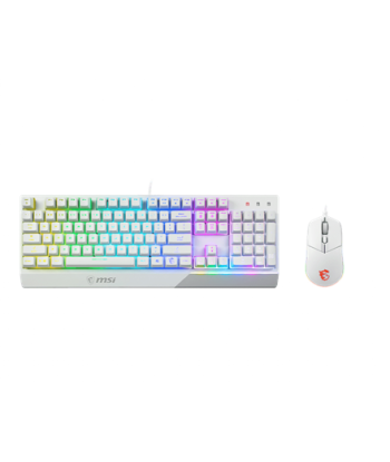 MSI, Vigor GK30 COMBO WHITE, Keyboard and Mouse Set, Wired, Mouse included, US, White