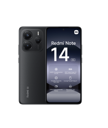Xiaomi Redmi, Note 14, Midnight Black, 6.67", AMOLED, 1080 x 2400 pixels, Mediatek, Dimensity, Internal RAM 8 GB, 256 GB, Dual