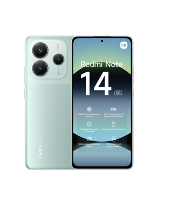 Xiaomi Redmi, Note 14, Coral Green, 6.67", AMOLED, 1080 x 2400 pixels, Mediatek, Dimensity, Internal RAM 8 GB, 256 GB, Dual