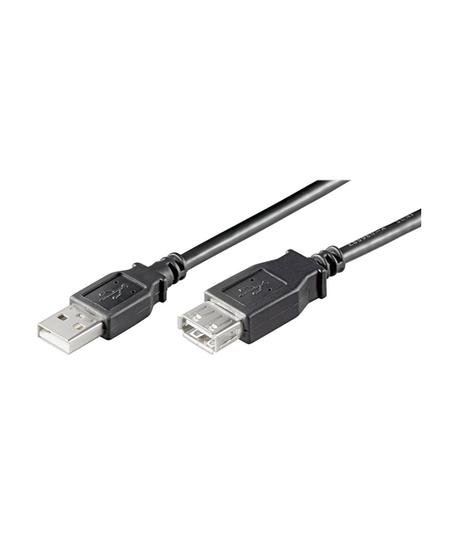 Goobay USB 2.0 Hi-Speed extension cable USB 2.0 male (type A), USB 2.0 female (type A), 3 m, Black