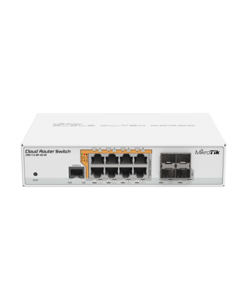 MikroTik, Cloud Router Switch CRS112-8P-4S-IN, Web managed, Desktop, Gigabit Ethernet (copper) ports quantity 8, SFP ports