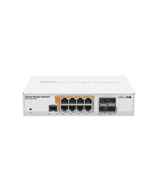 MikroTik, Cloud Router Switch CRS112-8P-4S-IN, Web managed, Desktop, Gigabit Ethernet (copper) ports quantity 8, SFP ports