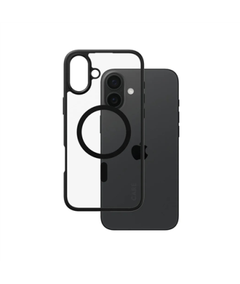 CARE by PanzerGlass Case Flagship Urban Combat, Back protection, Apple, iPhone 16 Plus, Recycled plastic, Transparent/Black
