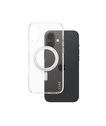 CARE by PanzerGlass Case Feature, Back protection, Apple, iPhone 16 Plus, Recycled plastic, Silver, Kickstand & MagSafe