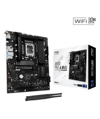 ASRock B860 PRO-A WIFI, Processor family Intel, Processor socket LGA1851, DDR5, Supported hard disk drive interfaces SATA, M.2