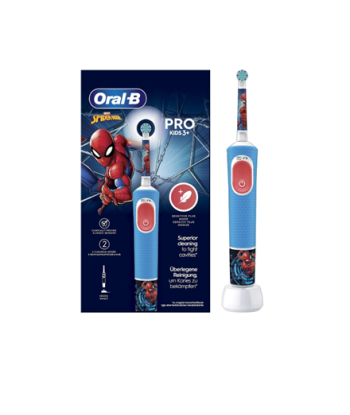 Oral-B, Electric Toothbrush, Vitality PRO Kids Spiderman, Rechargeable, For kids, Number of brush heads included 1, Number of