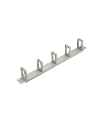 SOMI Networks, 19“ Cable Management Bar with 5pcs Plastc Rings, CMB-03G, Gray, Ring Diameter 45x70mm