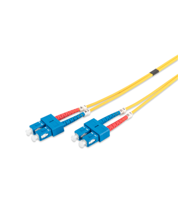 Digitus Patch Cord FO, Duplex, SC to SC SM OS2 09/125 µ, 1 m Yellow, SC, SC