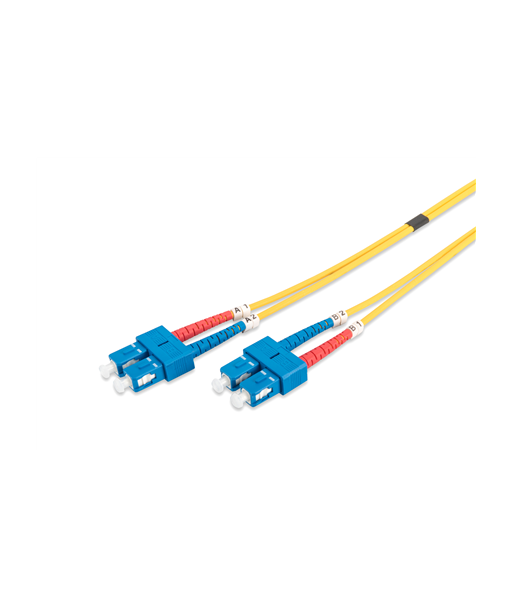 Digitus Patch Cord FO, Duplex, SC to SC SM OS2 09/125 µ, 1 m Yellow, SC, SC