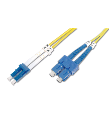 Digitus Patch Cord FO, Duplex, LC to SC SM OS2 09/125 µ, 2 m Yellow