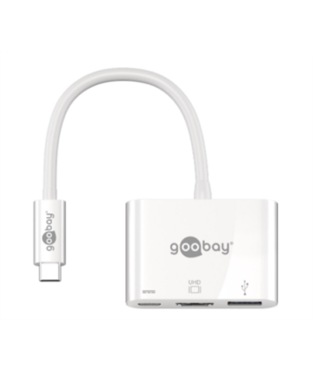 Goobay | USB-C to HDMI/USB-C/USB-A 3.0 Multiport Adapter | White
