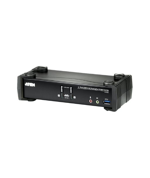 Aten CS1922 2-Port USB 3.0 4K DisplayPort KVMP Switch, Aten, 2-Port USB 3.0 4K DisplayPort KVMP™ Switch (Cables included)