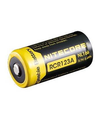 BATTERY RECH. 650MAH 3.7V/RCR123 NL166 NITECORE