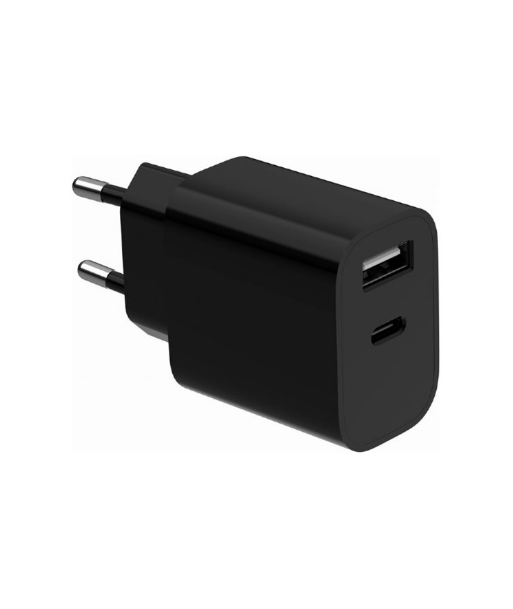 CHARGER USB UNIVERSAL BLACK/2P TA-UC-2AC12-01-BK GEMBIRD