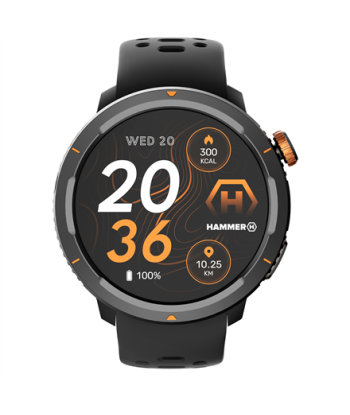 Nutikell Hammer Watch 2 Lite, AMOLED, 1.43", Waterproof, Black