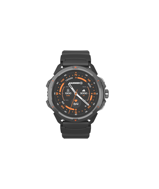 Hammer Watch 2, Smart watch, GPS (satellite), AMOLED, 1.5", Waterproof, Black