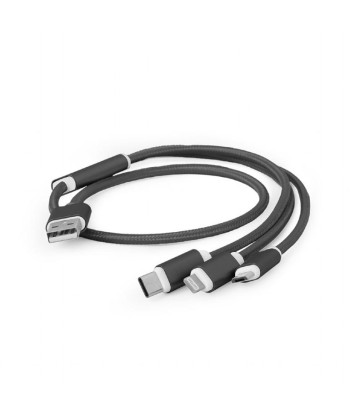 CABLE USB CHARGING 3IN1 1M/BLACK CC-USB2-AM31-1M GEMBIRD