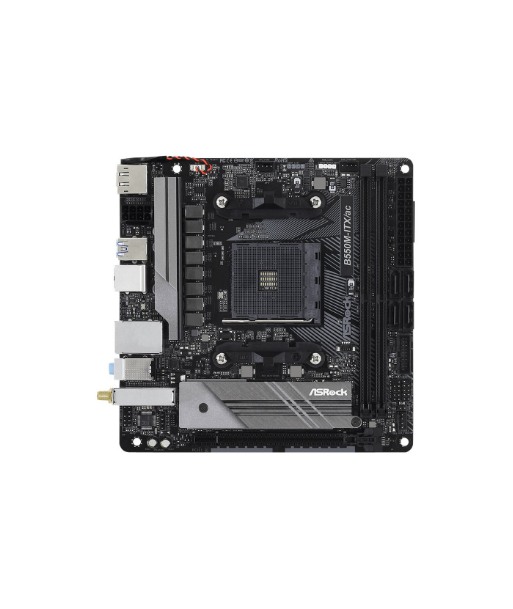 ASRock B550M-ITX/AC, Processor family AMD, Processor socket AM4, DDR4, Supported hard disk drive interfaces SATA, M.2, Number