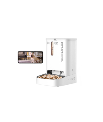 PETKIT, Feeder with Camera, P591 YumShare Dual-hopper, Capacity 2+3 L, White