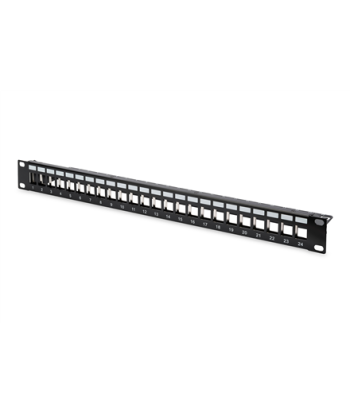 Digitus, Modular Patch Panel, DN-91411, Black, Layout Keystone Entry: Straight, Area of application: 483 mm (19") cabinet