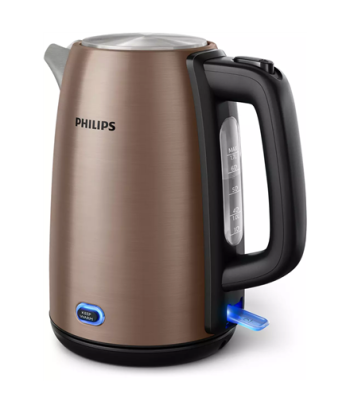 Philips, HD9355/92 Viva Collection, Electric, 1740-2060 W, 1.7 L, Stainless steel, 360° rotational base, Copper