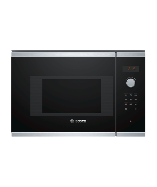 Mikrolaineahi Bosch, BFL523MS0, Built-in, 20 L, 800 W, Stainless steel/Black