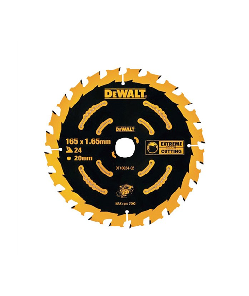 DEWALT DT10624-QZ Extreme Framing Circular Saw Blade 165 mm 24T DEWALT DT10624-QZ Extreme Framing Circular Saw Blade 165 mm 24T